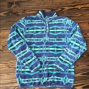 Southern Marsh Blue and Green Fleece Pullover size medium